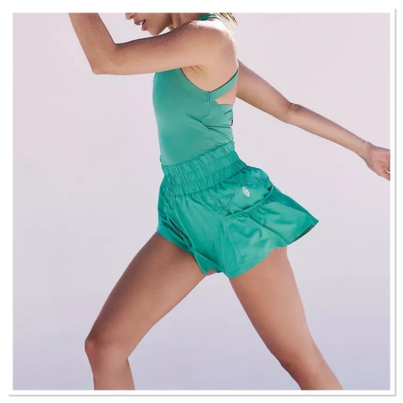 Free People Movement Get Your Flirt On Shortsie In Sport Green Size Medium - Picture 7 of 8